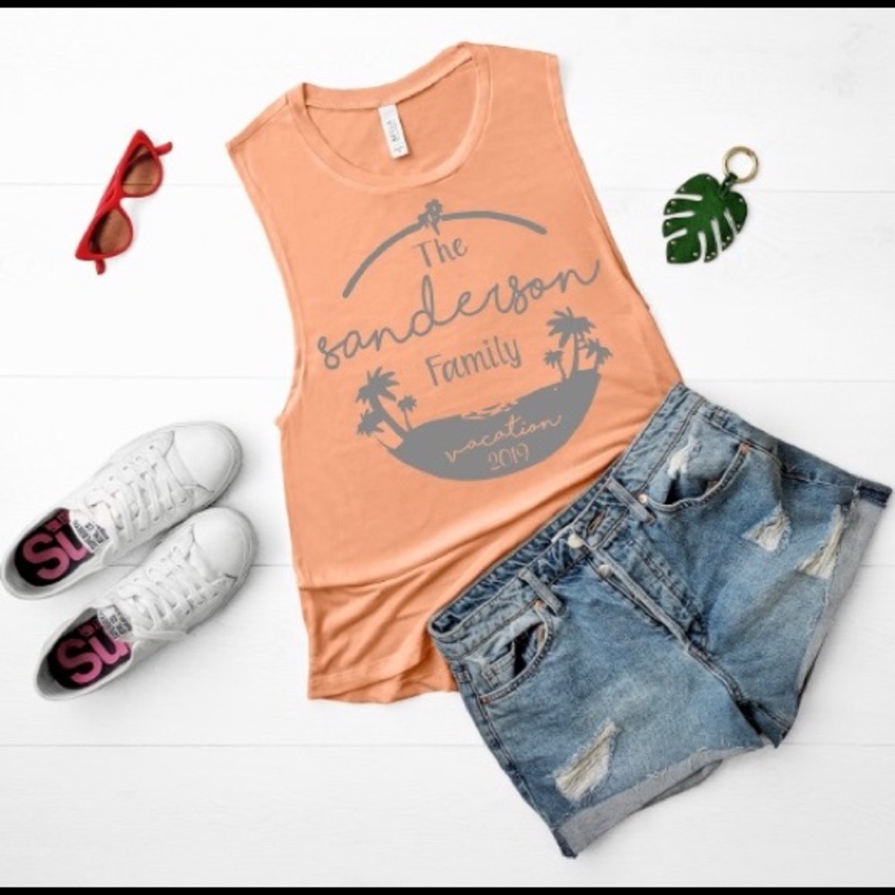 Custom Beach Family Vacation Bella Canvas Tank Top